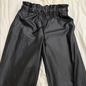 Zara Black Faux Leather pants